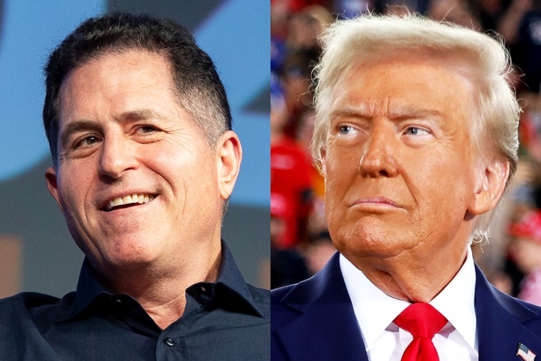 Michael Dell; President Donald Trump.